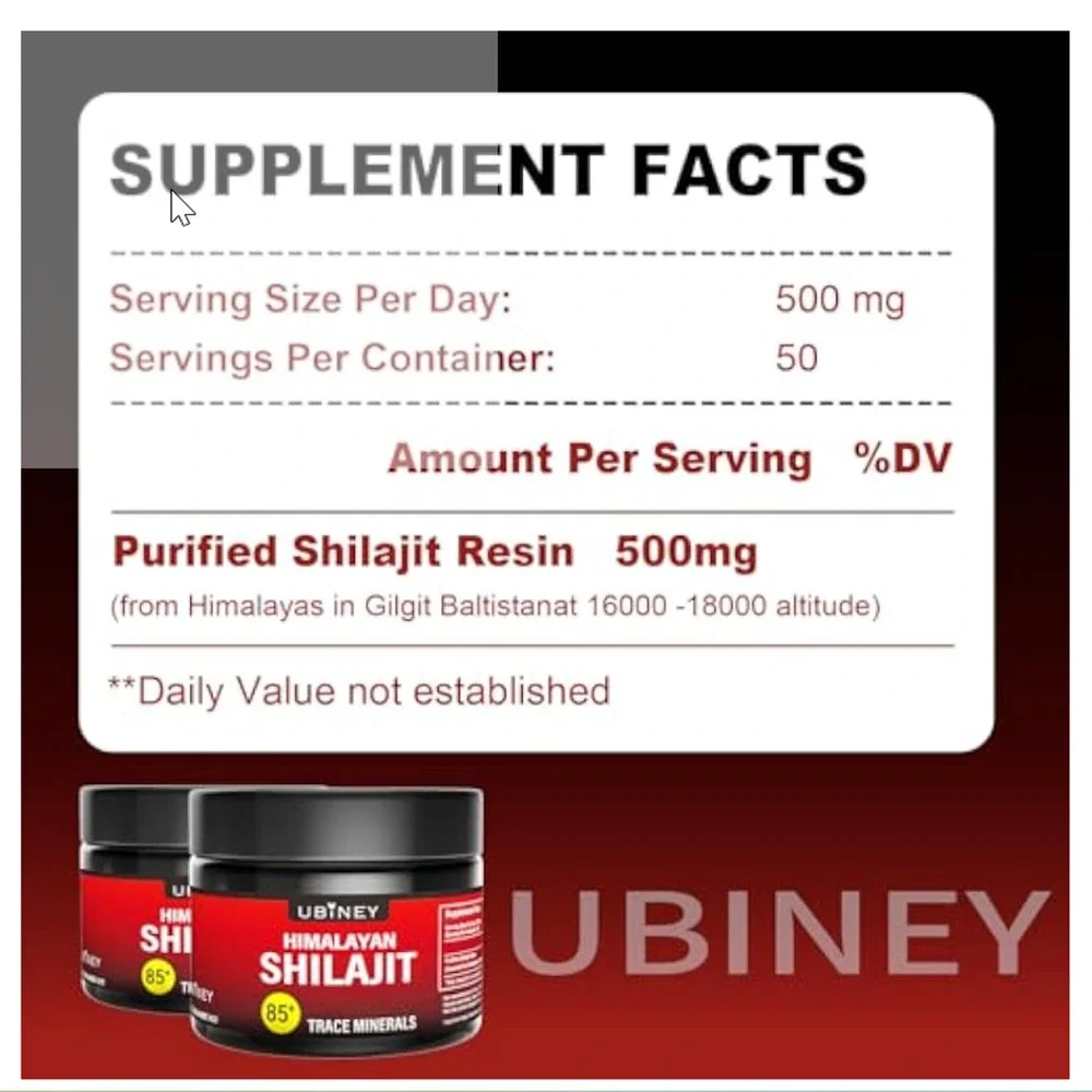 4 Pack | Himalayan Shilajit Resin | 500mg | Organic Trace Minerals | Pure 50g